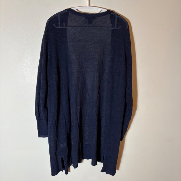 Halogen Navy Open‎ Front Long Sleeve Lightweight Cardigan Sweater XL - Picture 5 of 5